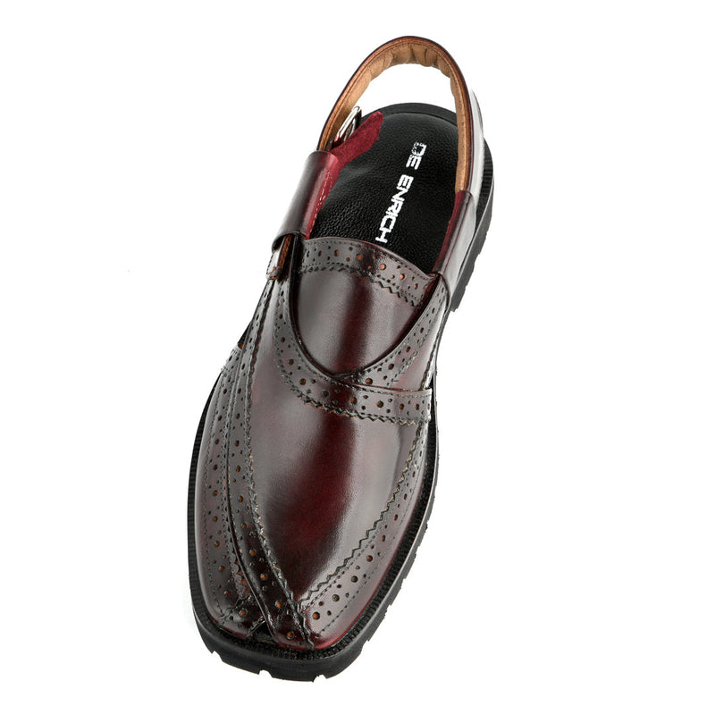 NOUROZE CHAPPAL MAROON BURNISHED